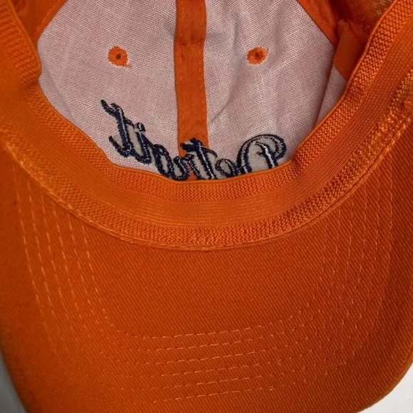 Detroit Cap Hat Adult Orange Fitted Budweiser Great American Lager‎ Embroidered - Picture 11 of 13